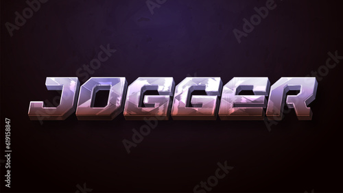 Sport Game text effect, editable shiny cool color text style, jogger text