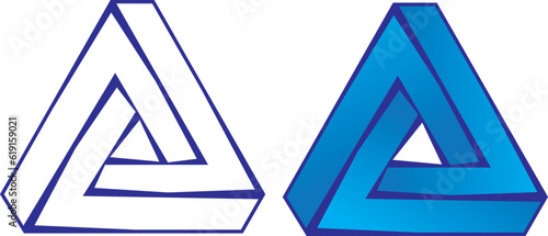 impossible figure triangle  Figure that is not realistic to make