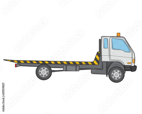 Tow truck in isolate on a white background. Vector illustration.