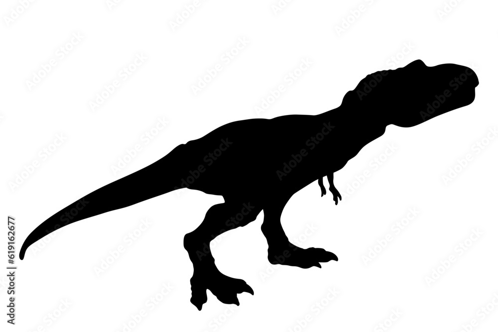 Dinosaur silhouette isolated on white background. EPS10 vector