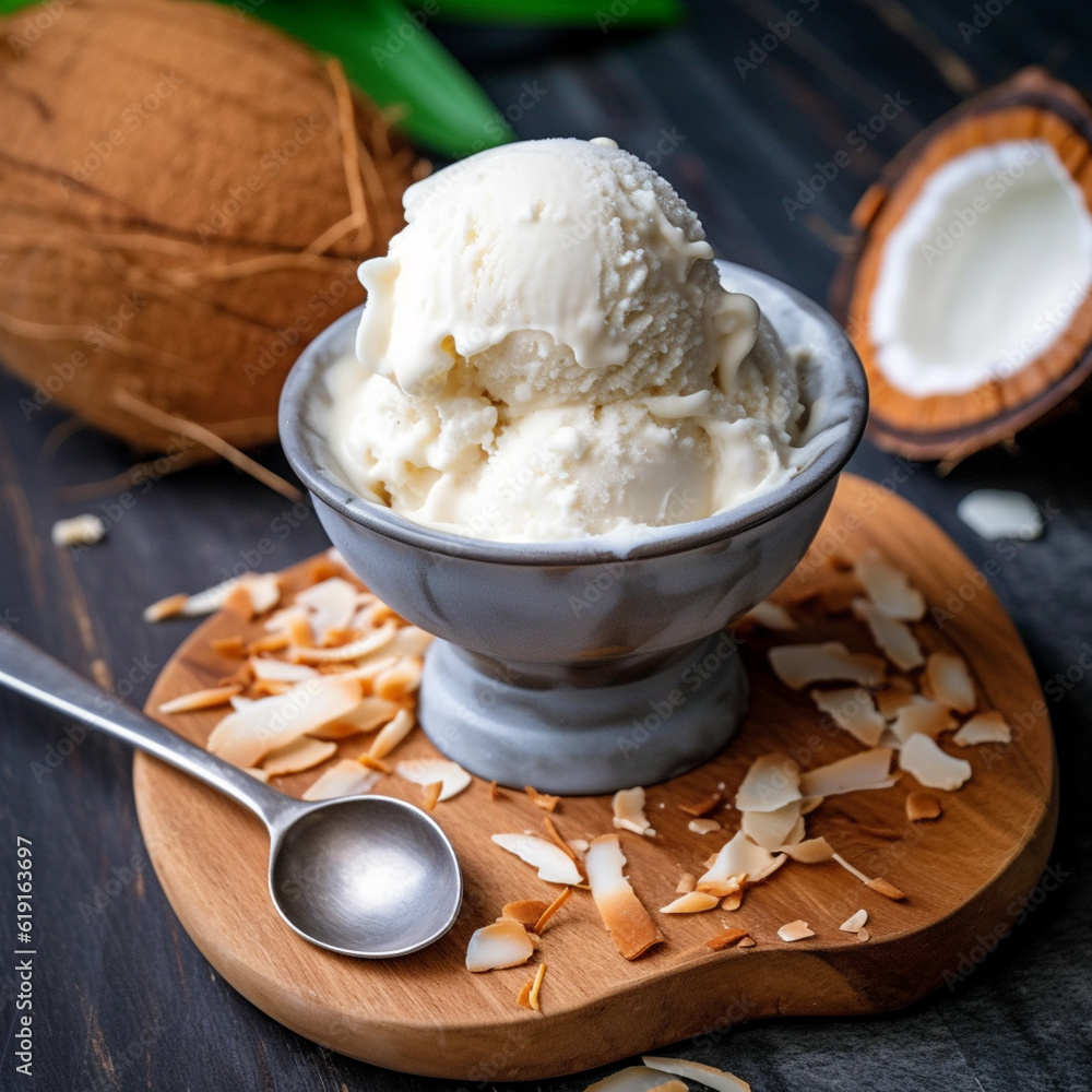 coconut flavored ice cream coconut flavored ice cream