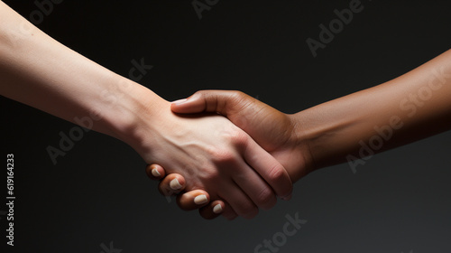Handshake between two people