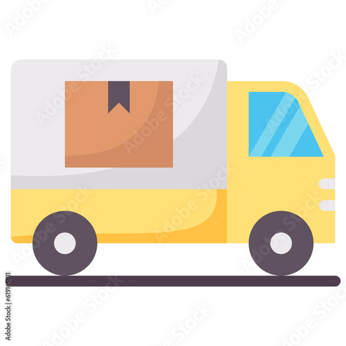 delivery truck flat icon