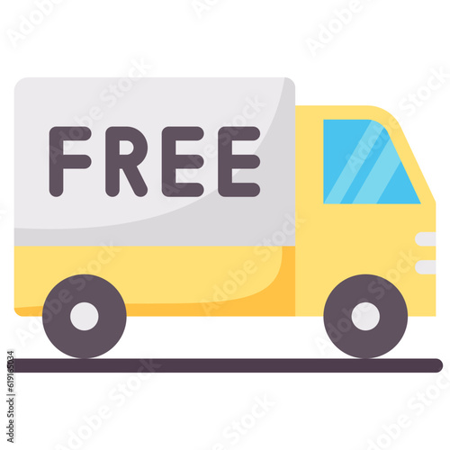 free delivery flat icon