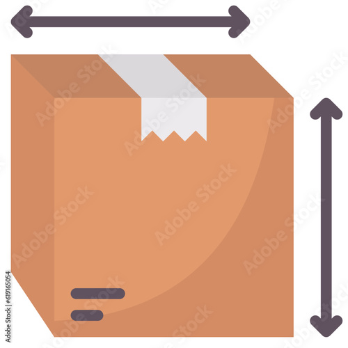 package dimension flat icon