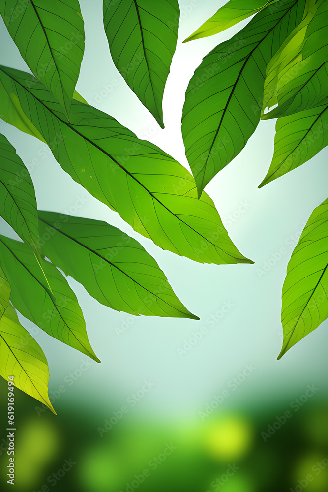 green leaves background, generative ai green leaves background, generative ai