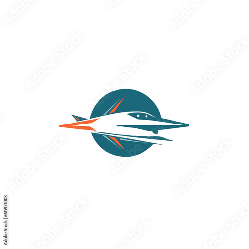Orange Green Jet Vector