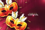 Carnival mask with background design