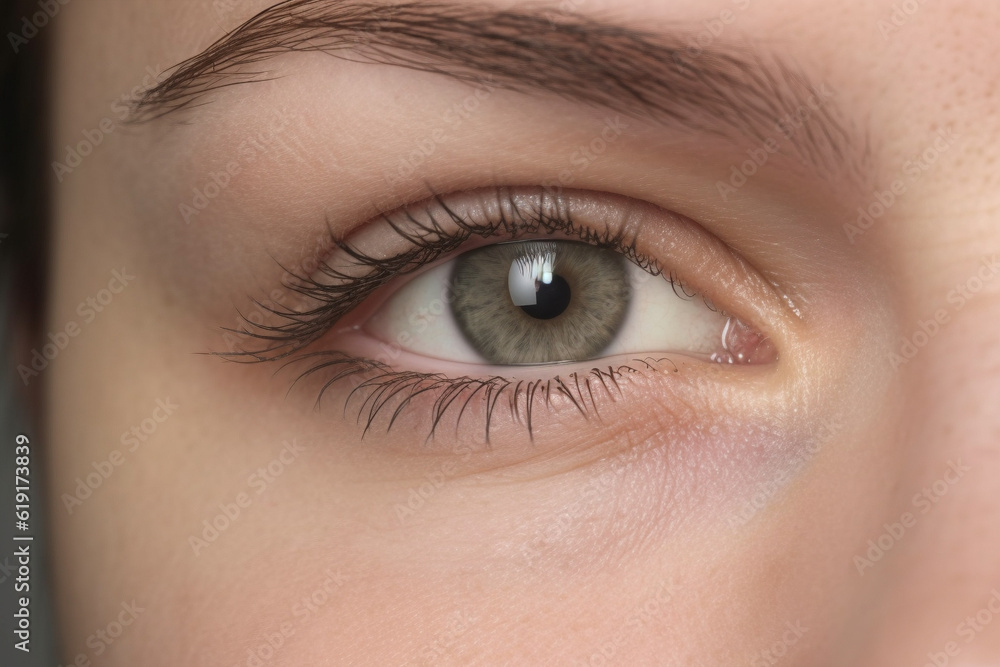 Close up of woman's green eye Close up of woman's green eye