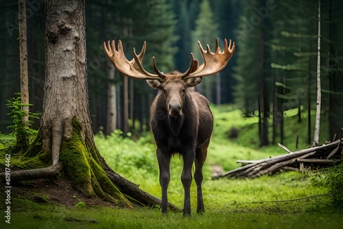 moose in the forest
