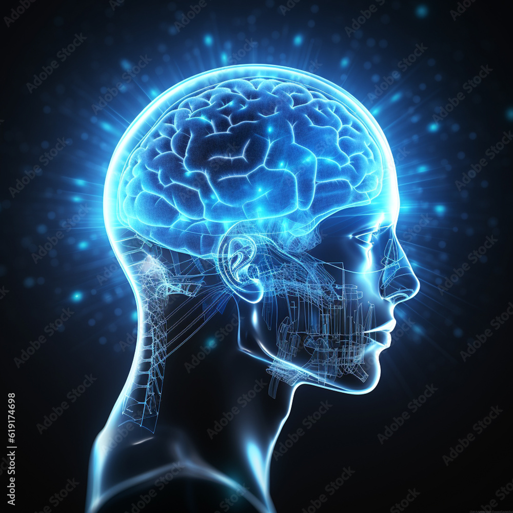 Brain visible transparency head Brain visible transparency head