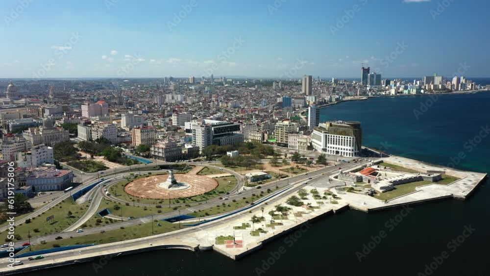 Aerial View: Monumento a Maximo Gomez, Havana Cuba Aerial View: Monumento a Maximo Gomez, Havana Cuba
