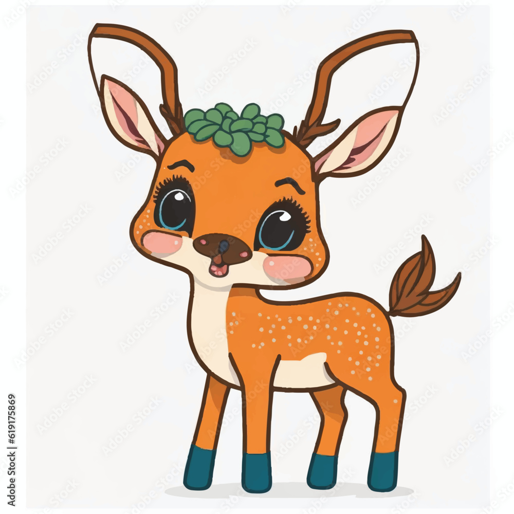 cute baby deer cartoon vector illustration cute baby deer cartoon vector illustration