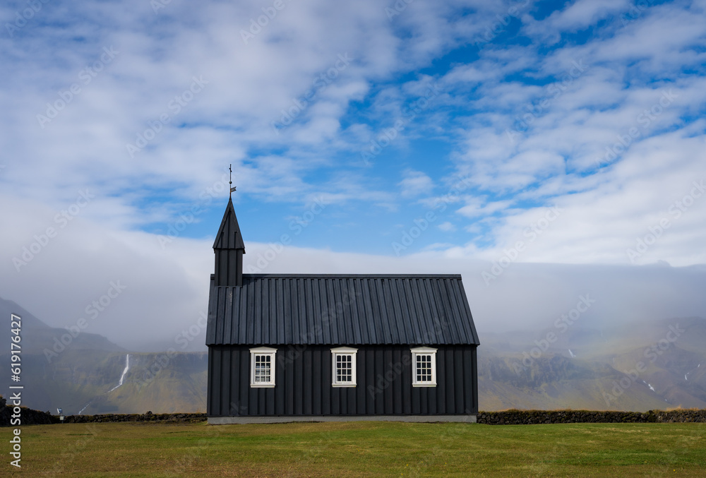 Budir black church in Snaefellsnes peninsula, Iceland