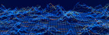 Big data stream. Information technology background. The dynamic wave background consisting of lines and points. 3d