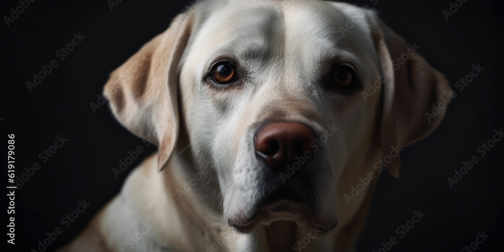 A studio portrait of a cute Dog that loves the camera, with a soft color background. AI Generated. A studio portrait of a cute Dog that loves the camera, with a soft color background. AI Generated.
