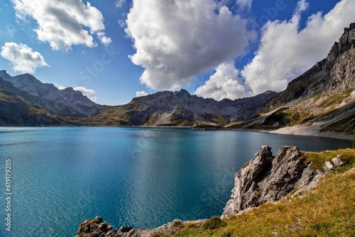 Die verschiedenen Blautöne am Lünersee photo