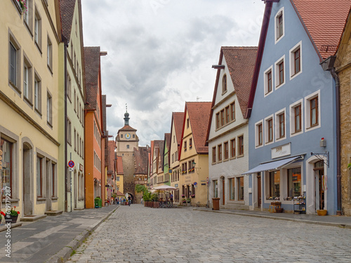 Street in Rothenburg ob der Tauber  Bavaria  Germany