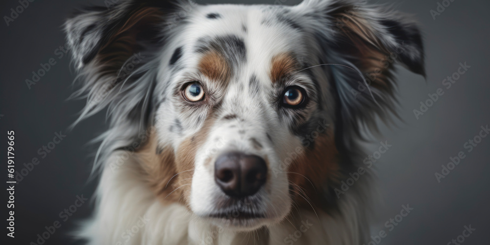 A lovely Dog poses for the camera on a pastel backdrop. AI Generated. A lovely Dog poses for the camera on a pastel backdrop. AI Generated.