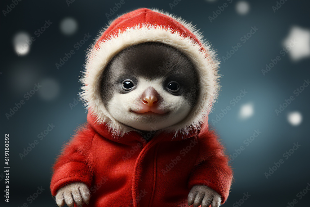 Christmas Background Cute Animal Ai generative Christmas Background Cute Animal Ai generative