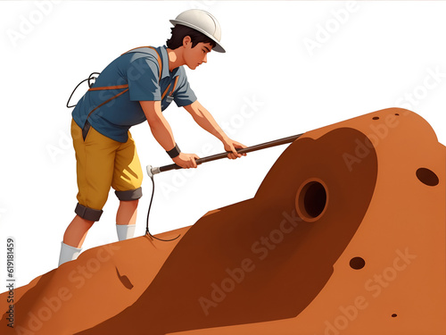 worker with a saw