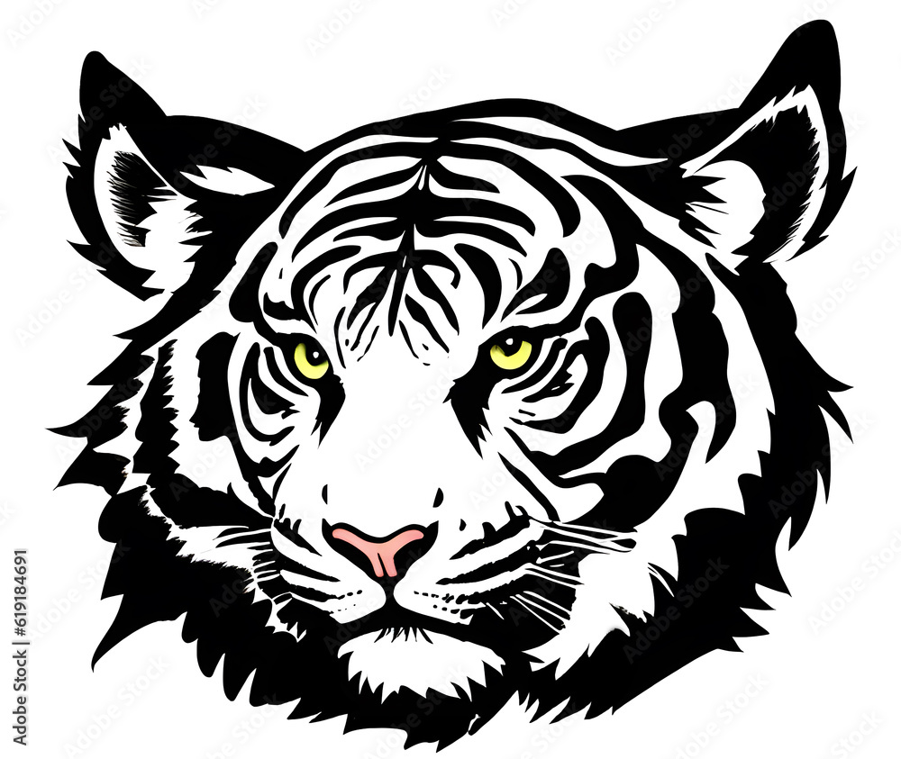 head of tiger, Logo, Icon