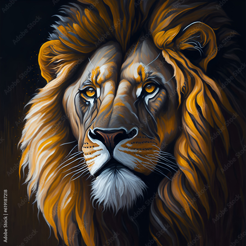 Fototapeta premium head of lion