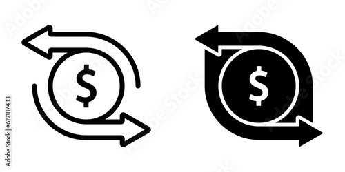 Money Transfer icon. sign for mobile concept and web design. vector illustration