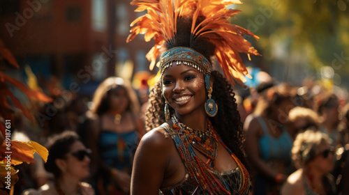 Notting Hill carnival performer created with generative AI technology