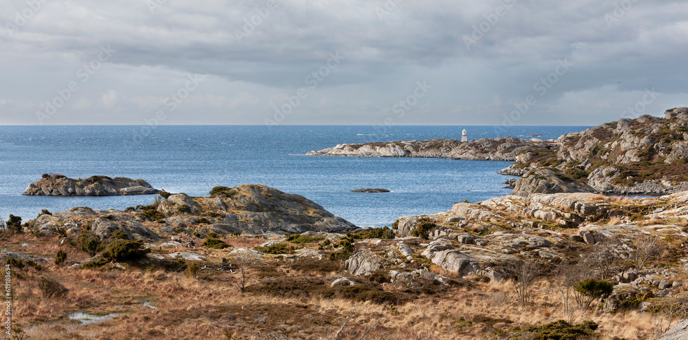 Lighthouse Ansteins Fyr, Flekkeroy, Kristiansand, Norway