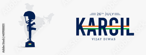 26th July Kargil Vijay Diwas Design Concept With Indian Flag And Army Social Media Post