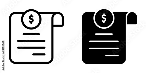 Invoice icon. sign for mobile concept and web design. vector illustration