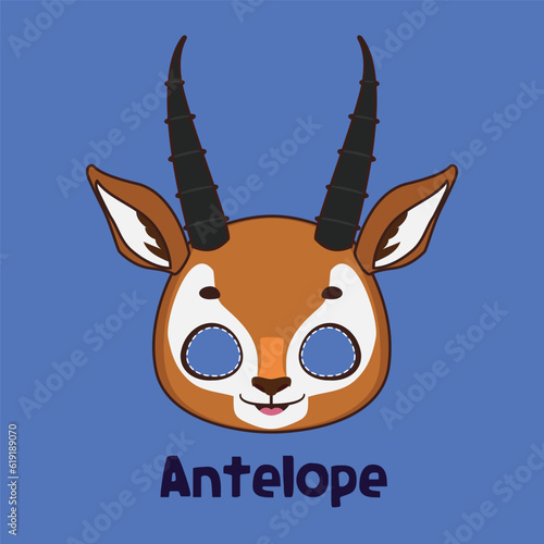 Antelope mask for costume party, Halloween, various festivities