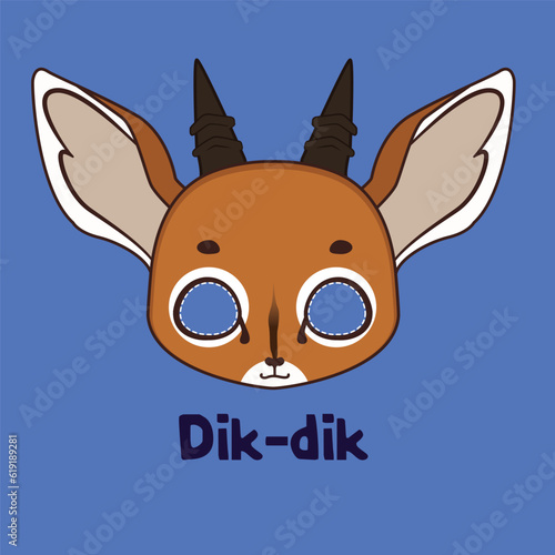Dik dik mask for costume party, Halloween, various festivities
