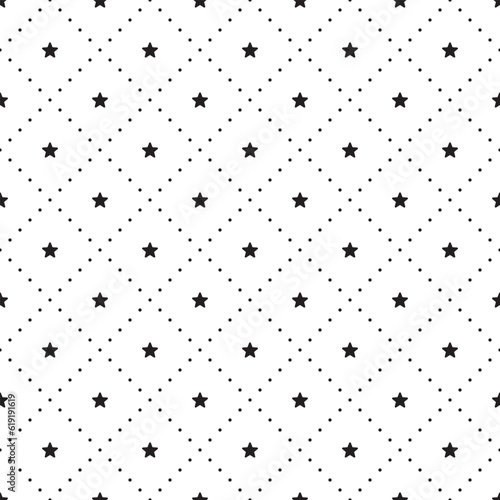 Seamless pattern with stars for web, print, fashion fabric, wallpaper, textile design, background for invitation card or holiday decor. © Maksim