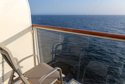 Cruise ship balcony with chairs © sherryvsmith