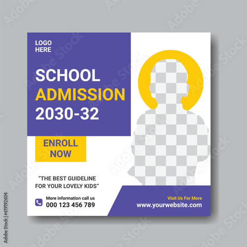 New Creative latest school admission social media post Design 