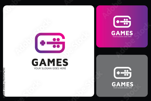 G Letter Games Logo Design Template