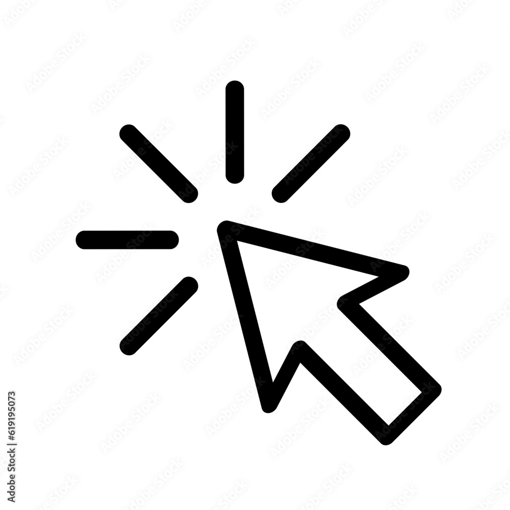 Mouse pointer arrow clicked or cursor click - vector icon Mouse pointer arrow clicked or cursor click - vector icon