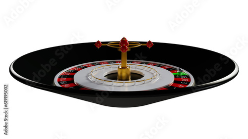 circle 3D render of the casino roulette.