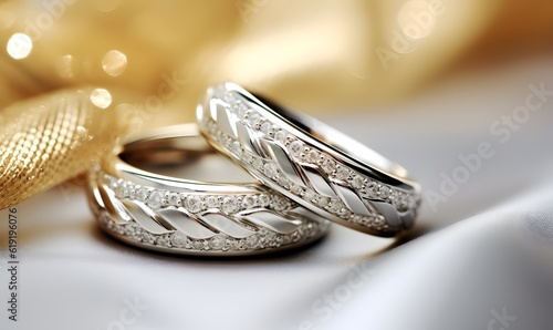 Wedding Ring Silver Edition Whispers of Forever: Celestial Symphony (AI Generated)