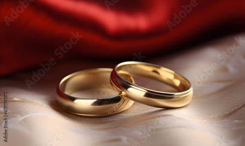 Wedding Ring Gold Edition Shimmering Promises: Silver Embrace (AI Generated)