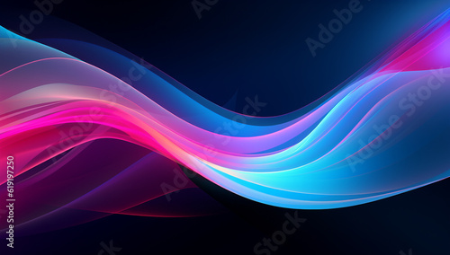 Futuristic intricate techno art waves background mock-up image