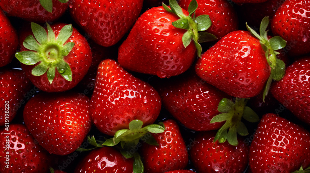 Strawberries on a black background Strawberries on a black background