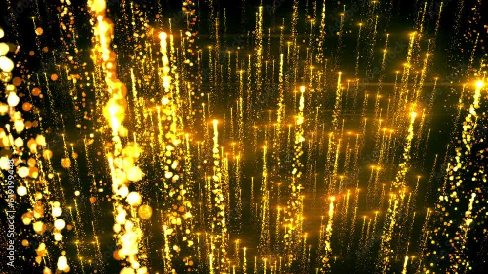 Gold particles light trail backgrounds looped Gold particles light trail backgrounds looped