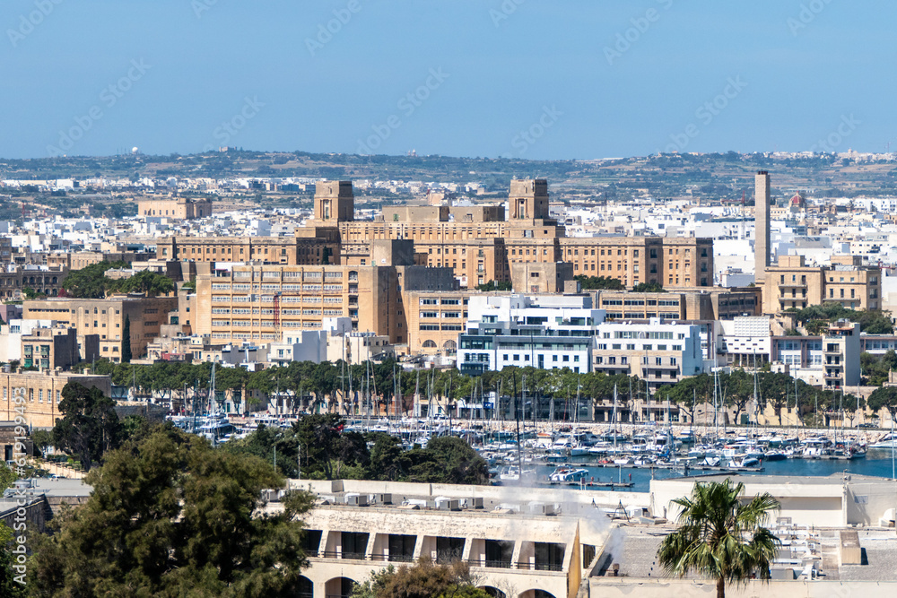 Valletta, Malta, 5 May 2023. St. Luke's Hospital is a former general hospital located on Gwardamanġia hill, in Pietà.