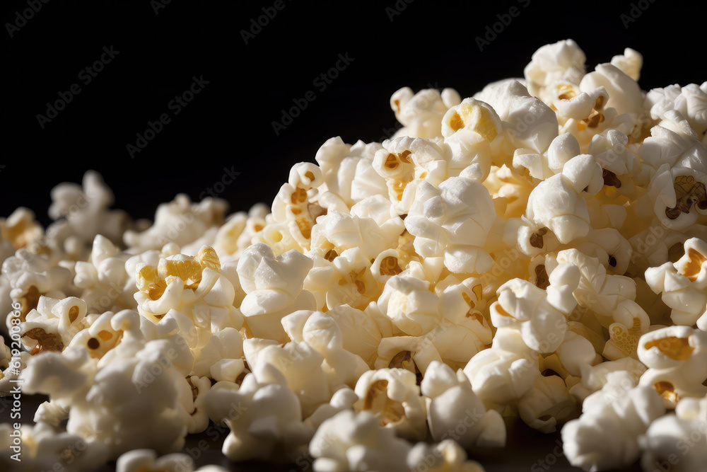 popcorn isolated on black popcorn isolated on black
