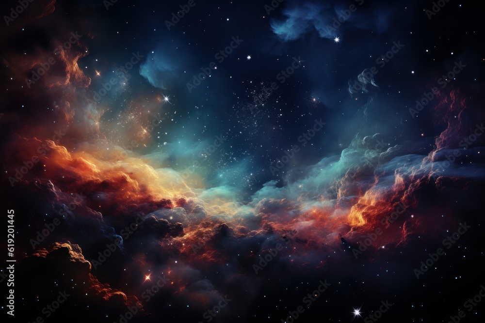 deep space nebula with multiple colors and gas clouds deep space nebula with multiple colors and gas clouds