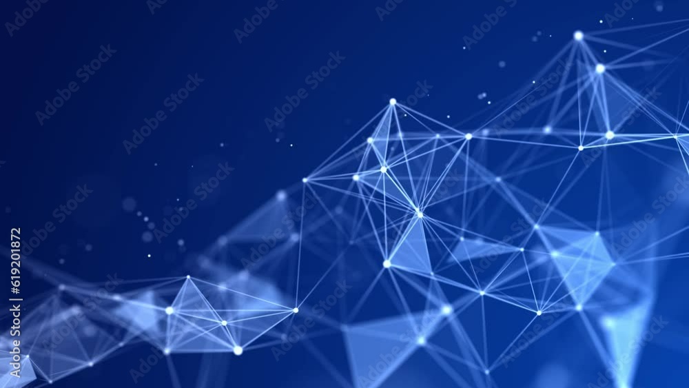 Network connection structure. Digital background with dots and lines. Big data visualization. 3D rendering.