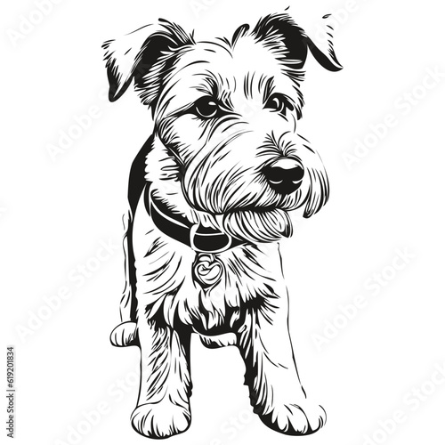 Sealyham Terrier dog silhouette pet character, clip art vector pets drawing black and white